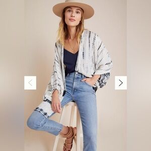 Anthropologie Vada Shimmer Cocoon Kimono Cardigan One Size
